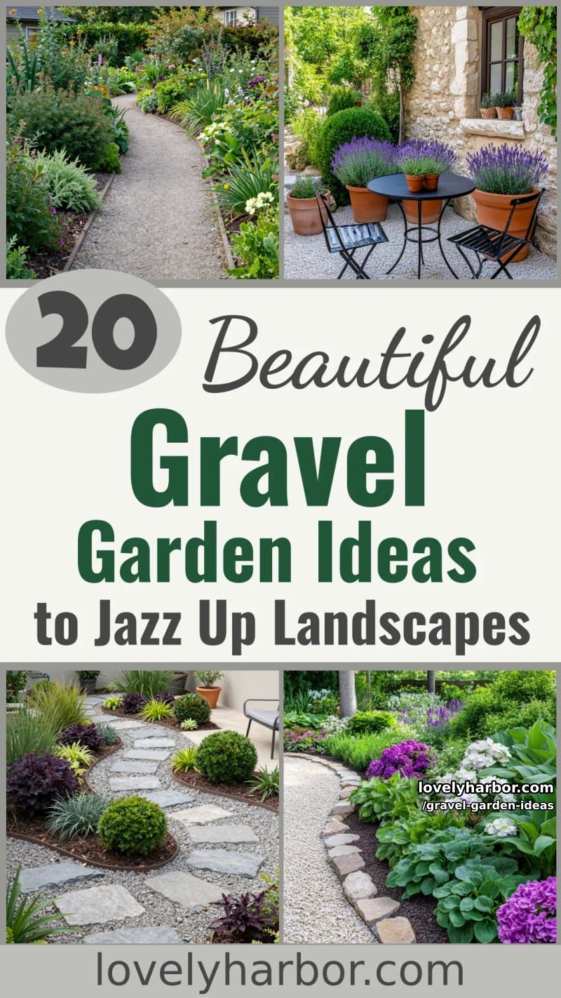 20 Beautiful Gravel Garden Ideas to Jazz Up Your Landscape 58 gravel garden ideas - Collage 57