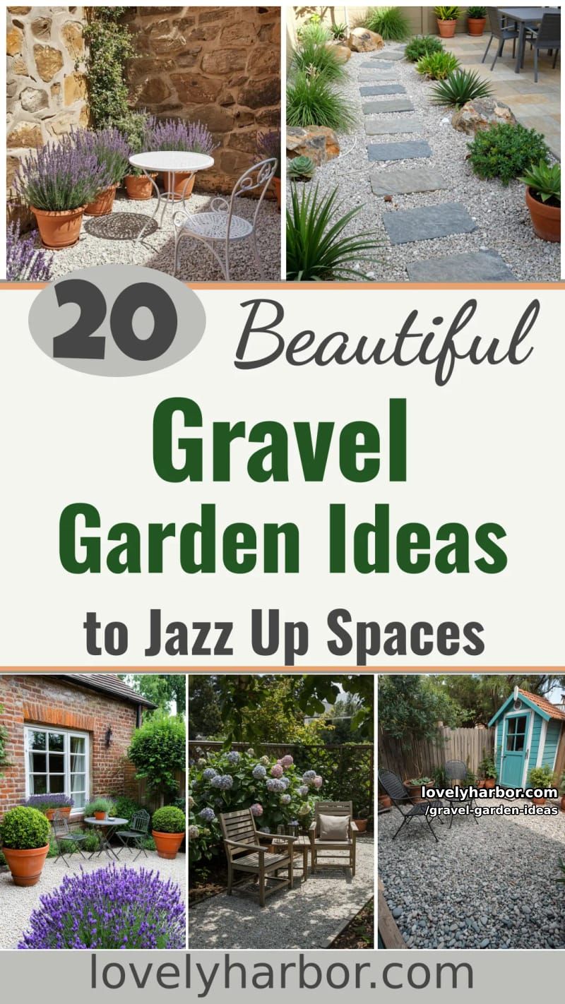 20 Beautiful Gravel Garden Ideas to Jazz Up Your Landscape 59 gravel garden ideas - Collage 58