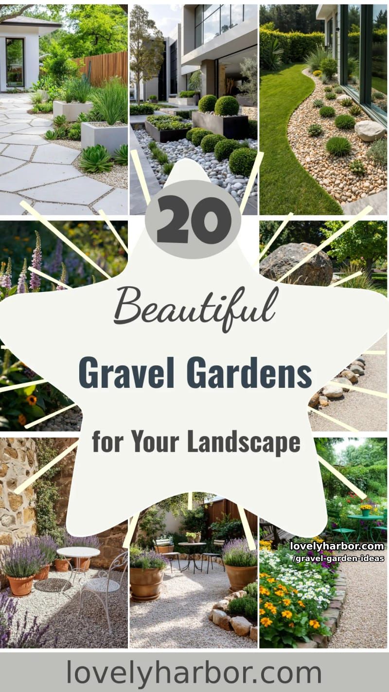 20 Beautiful Gravel Garden Ideas to Jazz Up Your Landscape 63 gravel garden ideas - Collage 62