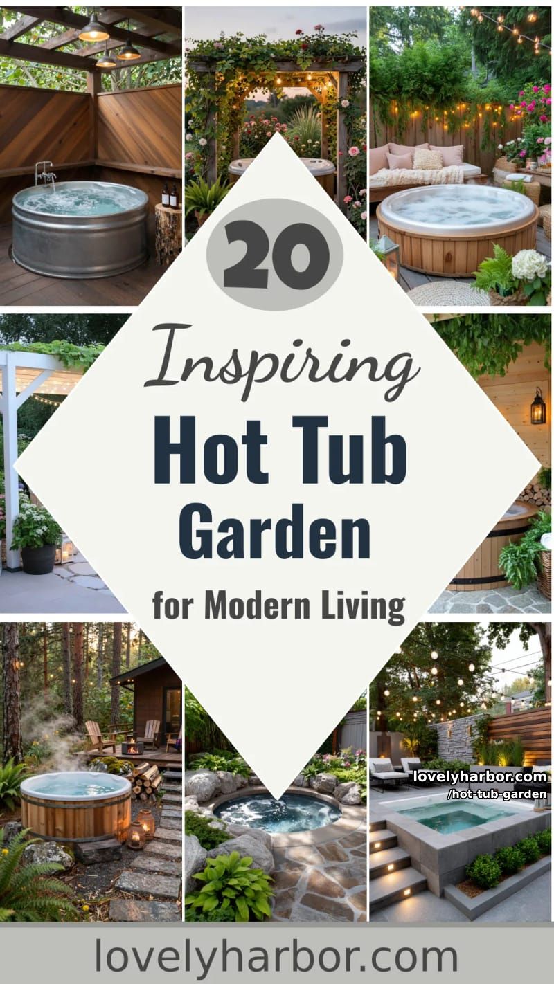 20 Inspiring Hot Tub Gardens for Modern Outdoor Living 57 hot tub garden - Collage 56