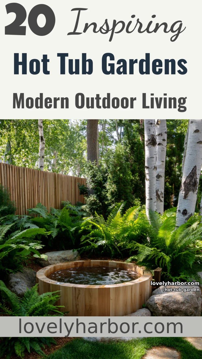 20 Inspiring Hot Tub Gardens for Modern Outdoor Living 59 hot tub garden - Collage 58