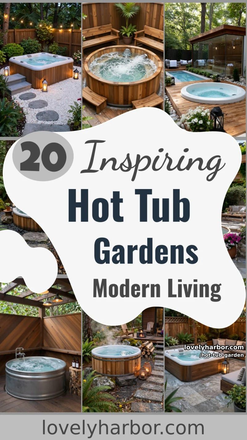 20 Inspiring Hot Tub Gardens for Modern Outdoor Living 61 hot tub garden - Collage 60