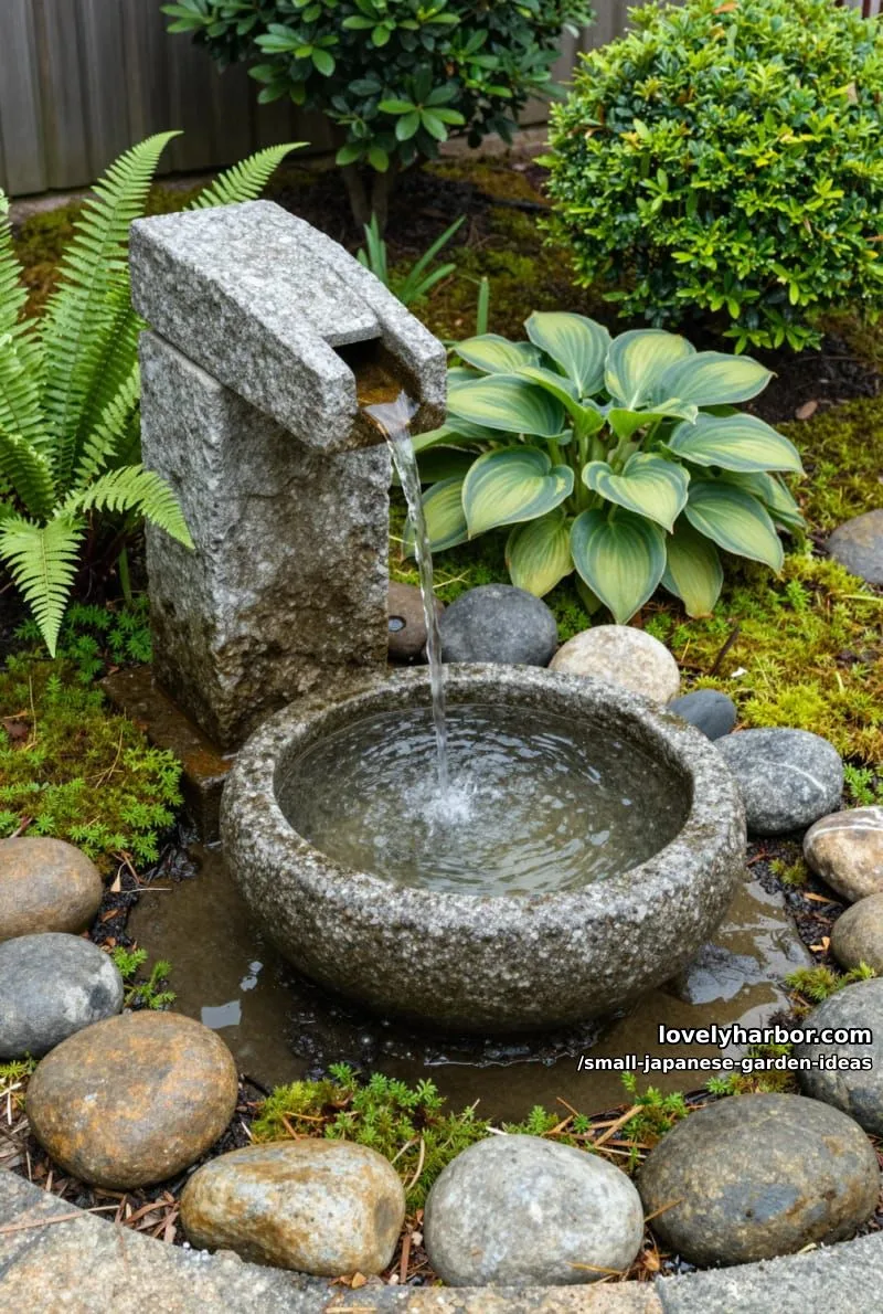 20 Small Japanese Garden Ideas for a Zen Atmosphere 37 japanese-inspired garden with stone water feature, moss, ferns, and hostas. 1