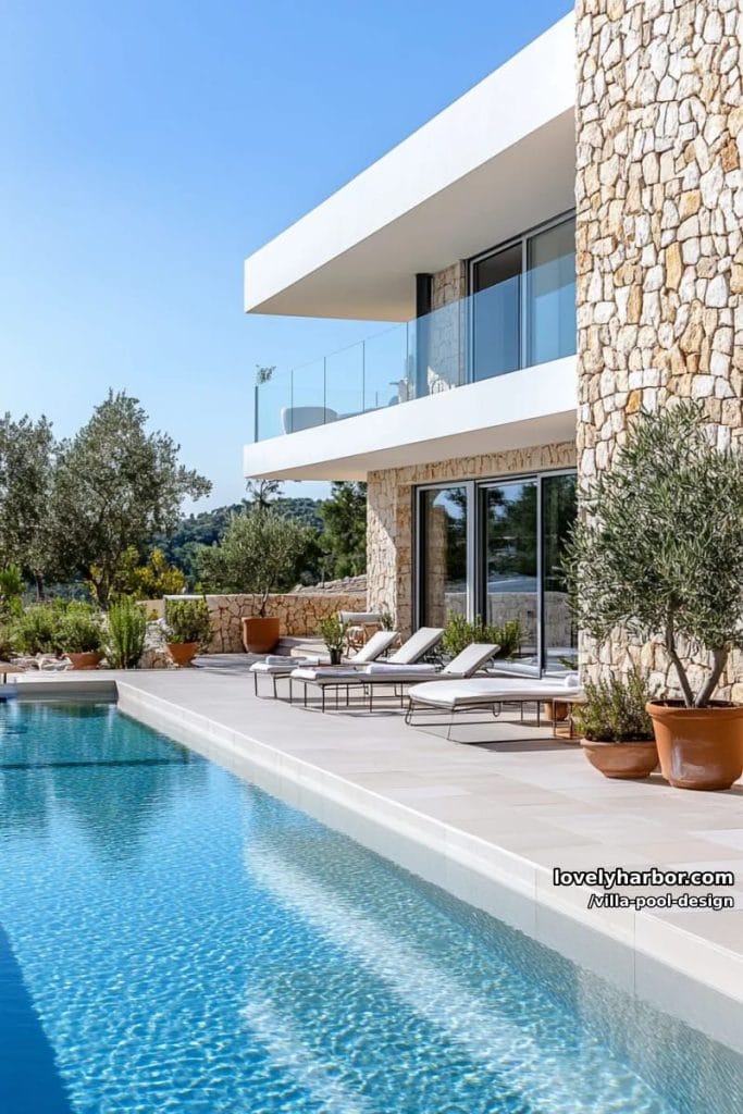 20 Elegant Villa Pool Ideas For Modern Outdoor Living - Lovely Harbor