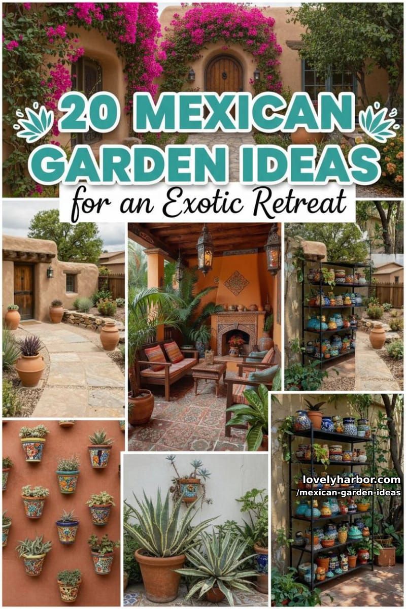 20 Mexican Garden Ideas for an Exotic Retreat 53 mexican garden ideas - Collage 52