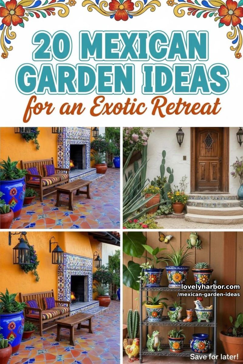 20 Mexican Garden Ideas for an Exotic Retreat 54 mexican garden ideas - Collage 53
