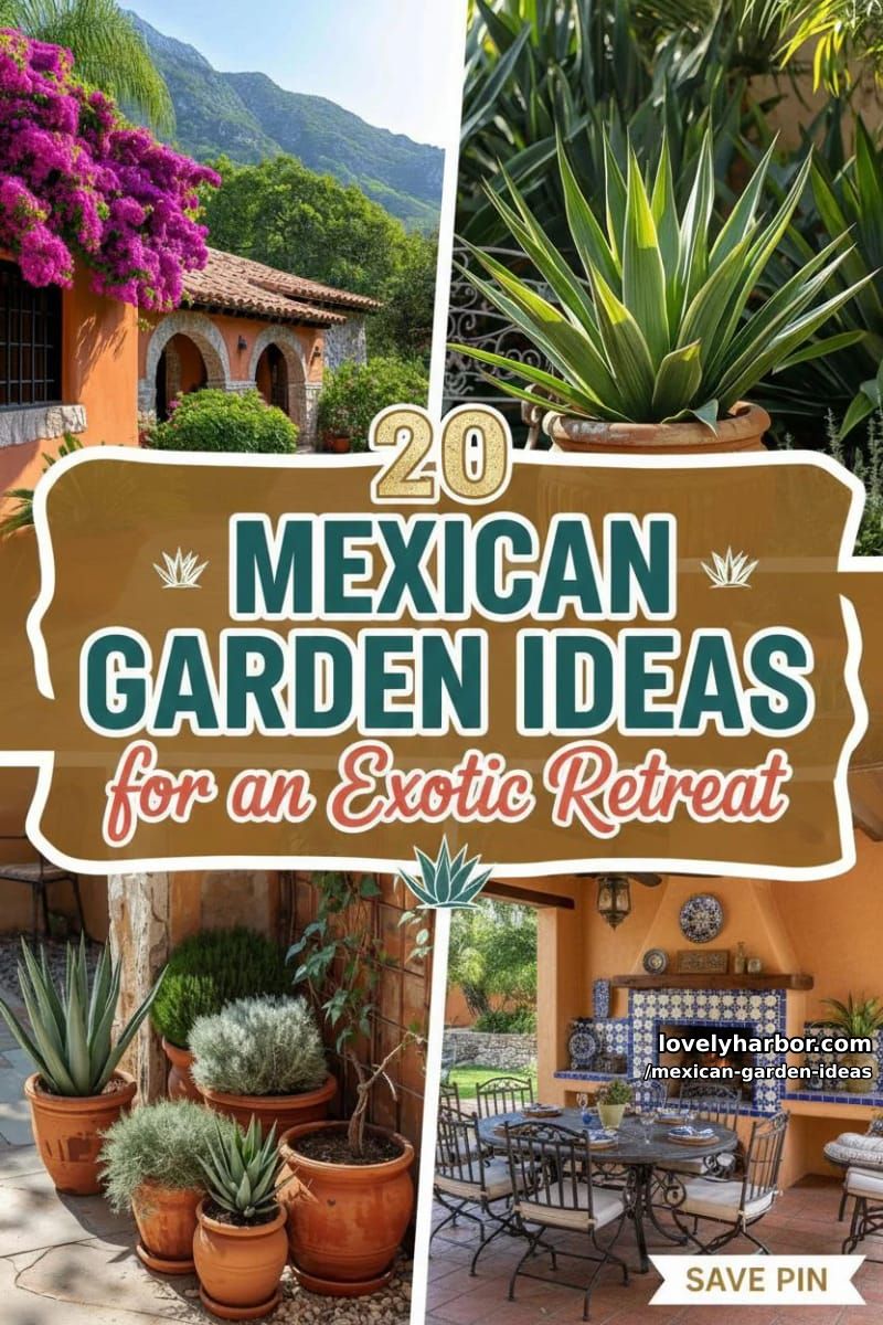 20 Mexican Garden Ideas for an Exotic Retreat 55 mexican garden ideas - Collage 54