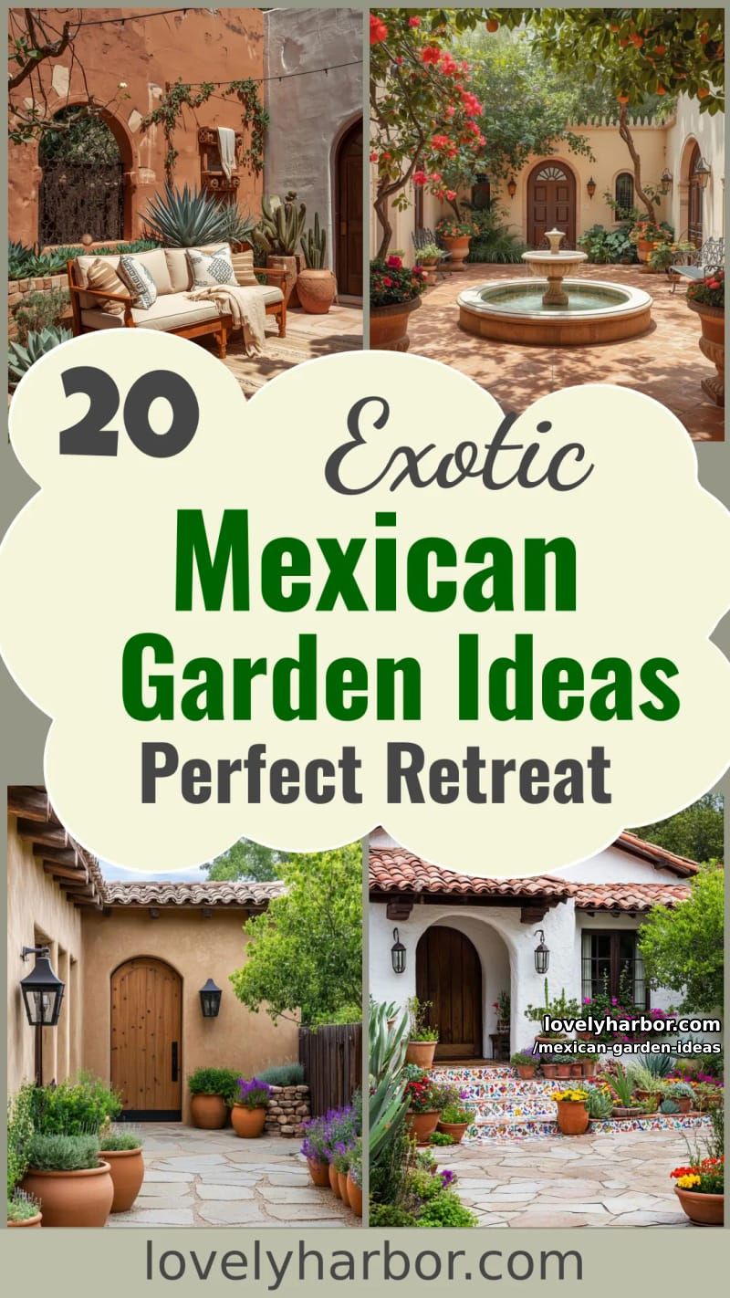 20 Mexican Garden Ideas for an Exotic Retreat 58 mexican garden ideas - Collage 57