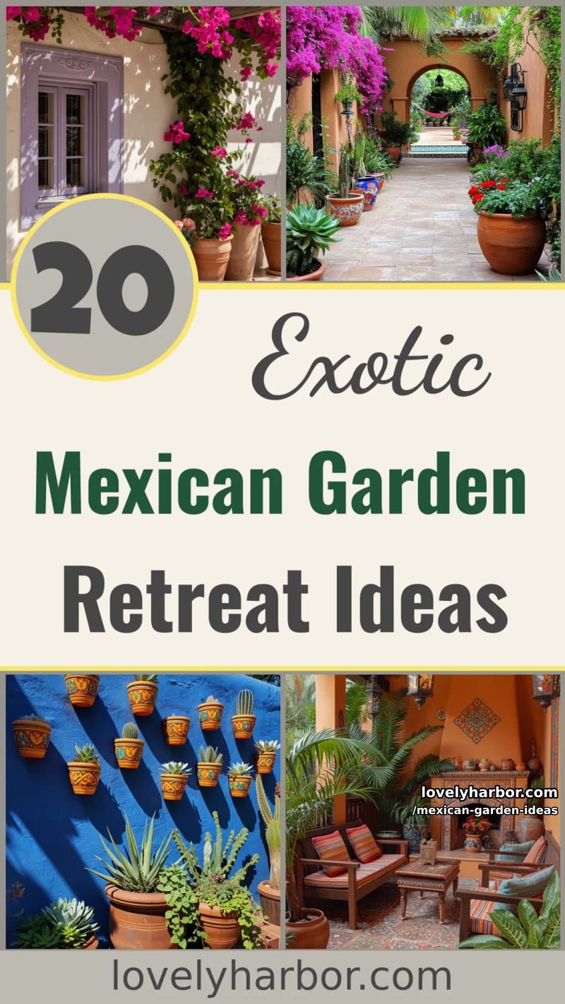 20 Mexican Garden Ideas for an Exotic Retreat 59 mexican garden ideas - Collage 58