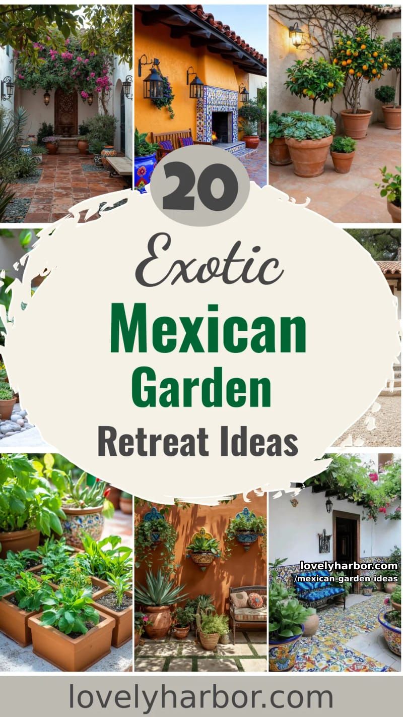 20 Mexican Garden Ideas for an Exotic Retreat 60 mexican garden ideas - Collage 59