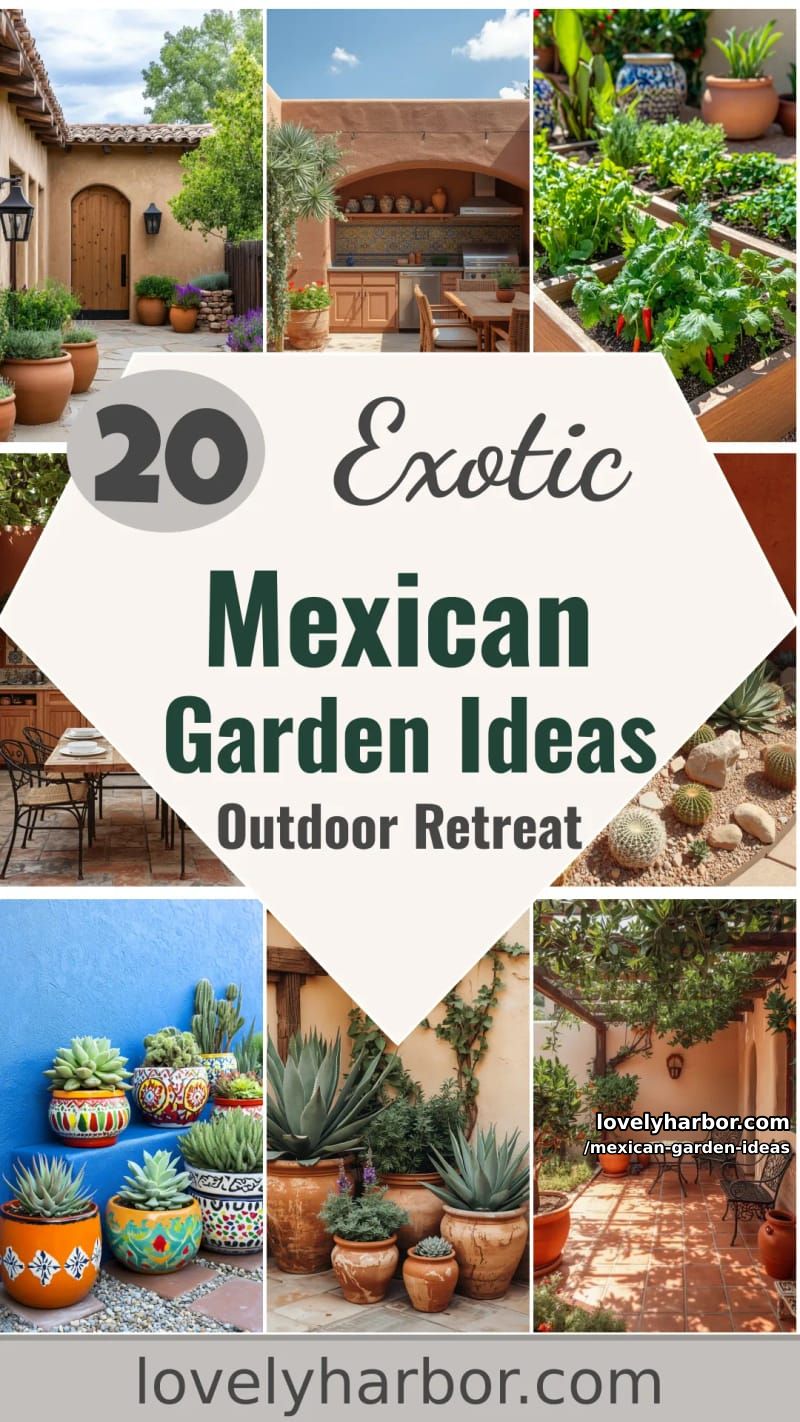 20 Mexican Garden Ideas for an Exotic Retreat 61 mexican garden ideas - Collage 60
