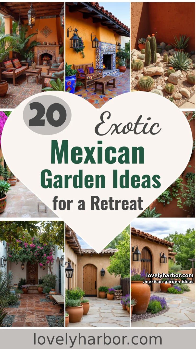 20 Mexican Garden Ideas for an Exotic Retreat 62 mexican garden ideas - Collage 61