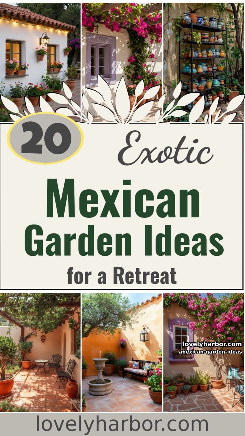 20 Mexican Garden Ideas for an Exotic Retreat 63 mexican garden ideas - Collage 62