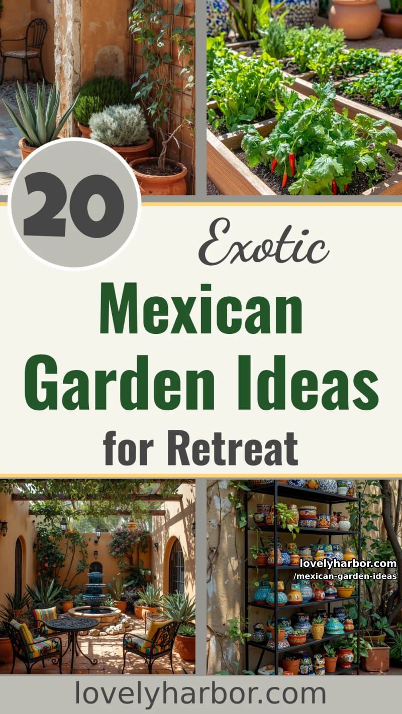 20 Mexican Garden Ideas for an Exotic Retreat 64 mexican garden ideas - Collage 63