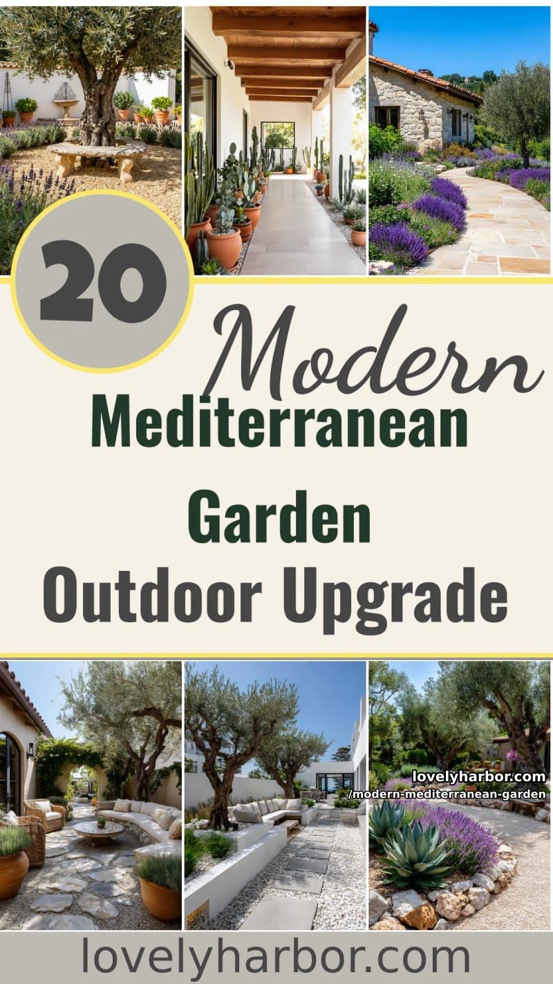 20 Modern Mediterranean Garden Ideas to Elevate Your Outdoor Space 59 modern mediterranean garden - Collage 58