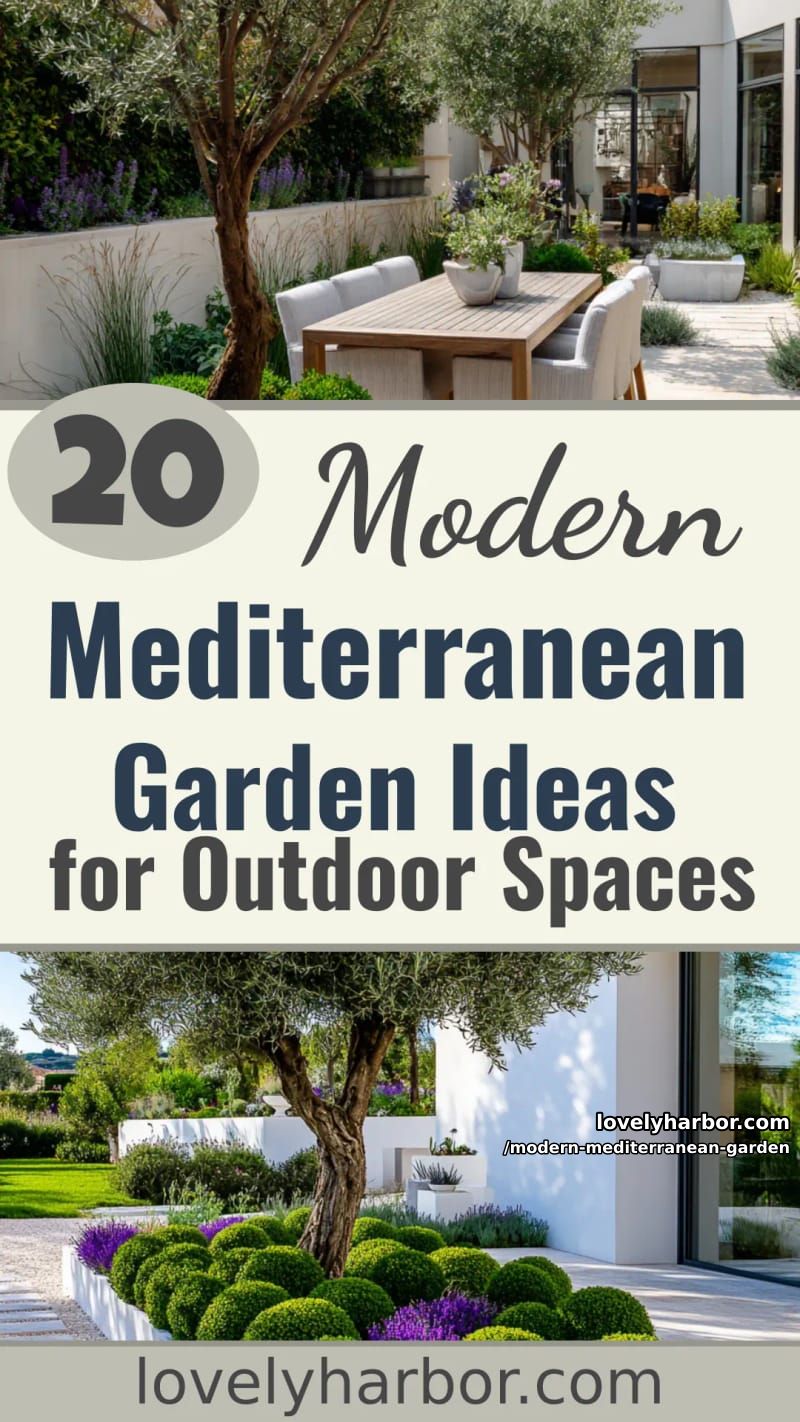 20 Modern Mediterranean Garden Ideas to Elevate Your Outdoor Space 61 modern mediterranean garden - Collage 60