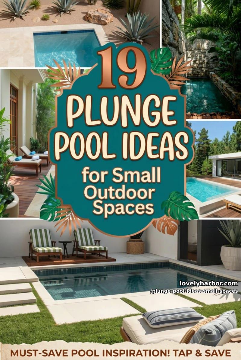 19 Plunge Pool Ideas for Small Outdoor Spaces 50 plunge pool ideas small spaces - Collage 49