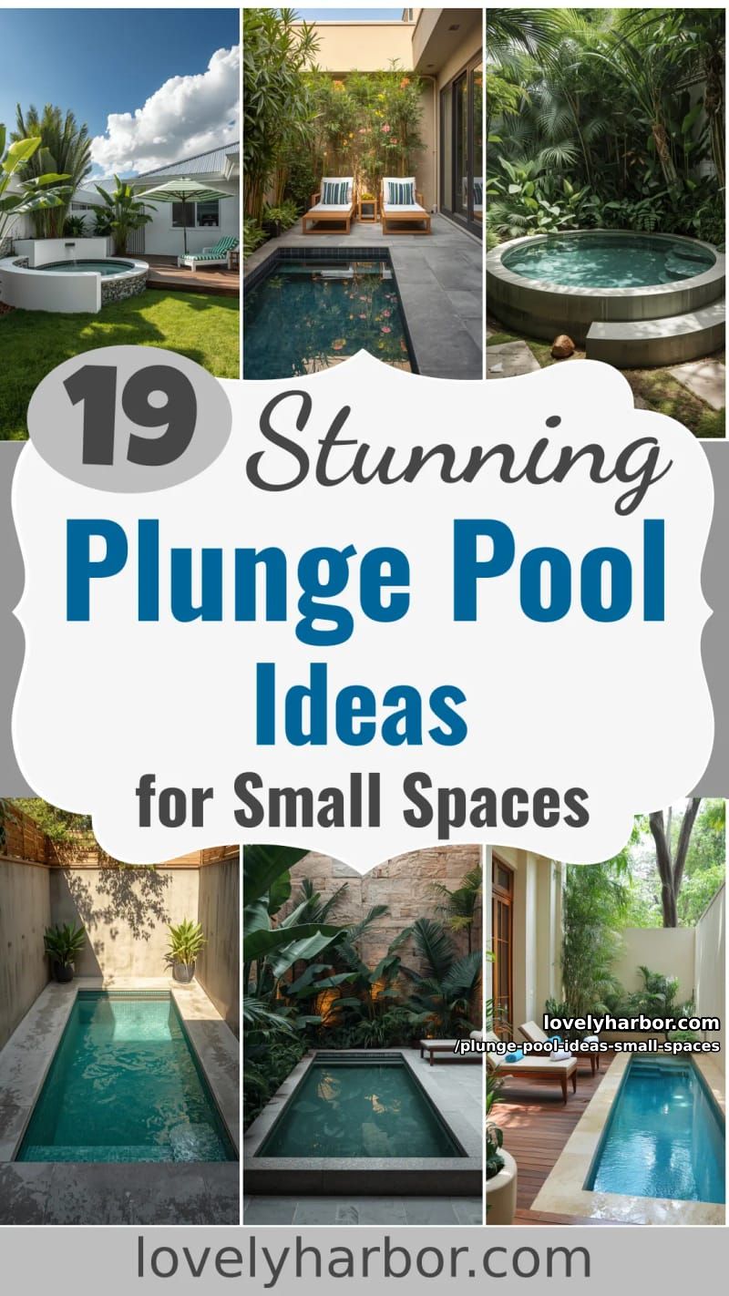 19 Plunge Pool Ideas for Small Outdoor Spaces 55 plunge pool ideas small spaces - Collage 54