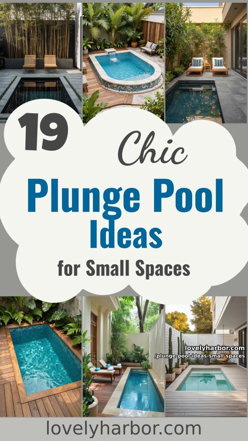 19 Plunge Pool Ideas for Small Outdoor Spaces 66 plunge pool ideas small spaces - Collage 65