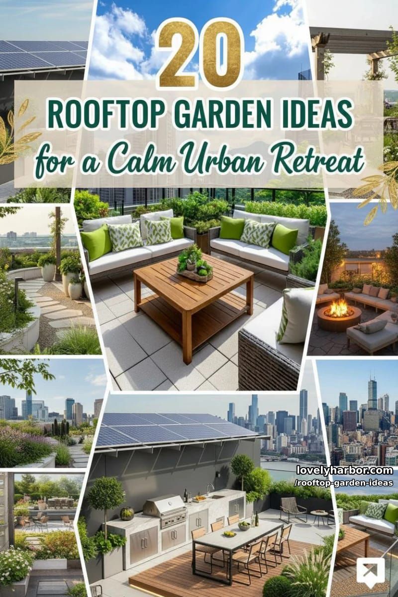20 Rooftop Garden Ideas for a Calm Urban Retreat 60 rooftop garden ideas - Collage 59