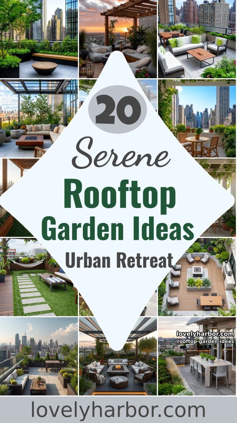 20 Rooftop Garden Ideas for a Calm Urban Retreat 66 rooftop garden ideas - Collage 65