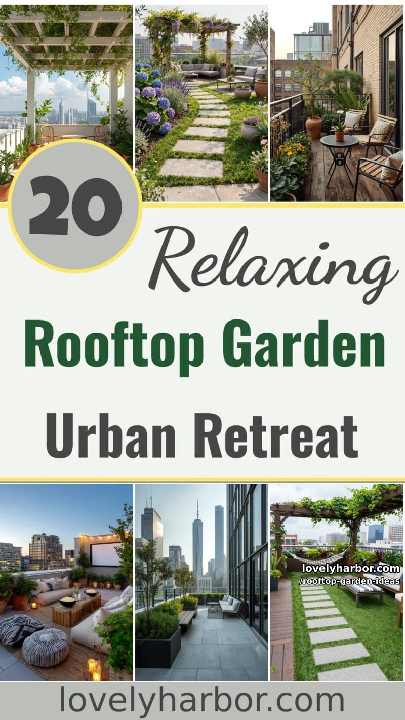 20 Rooftop Garden Ideas for a Calm Urban Retreat 68 rooftop garden ideas - Collage 67
