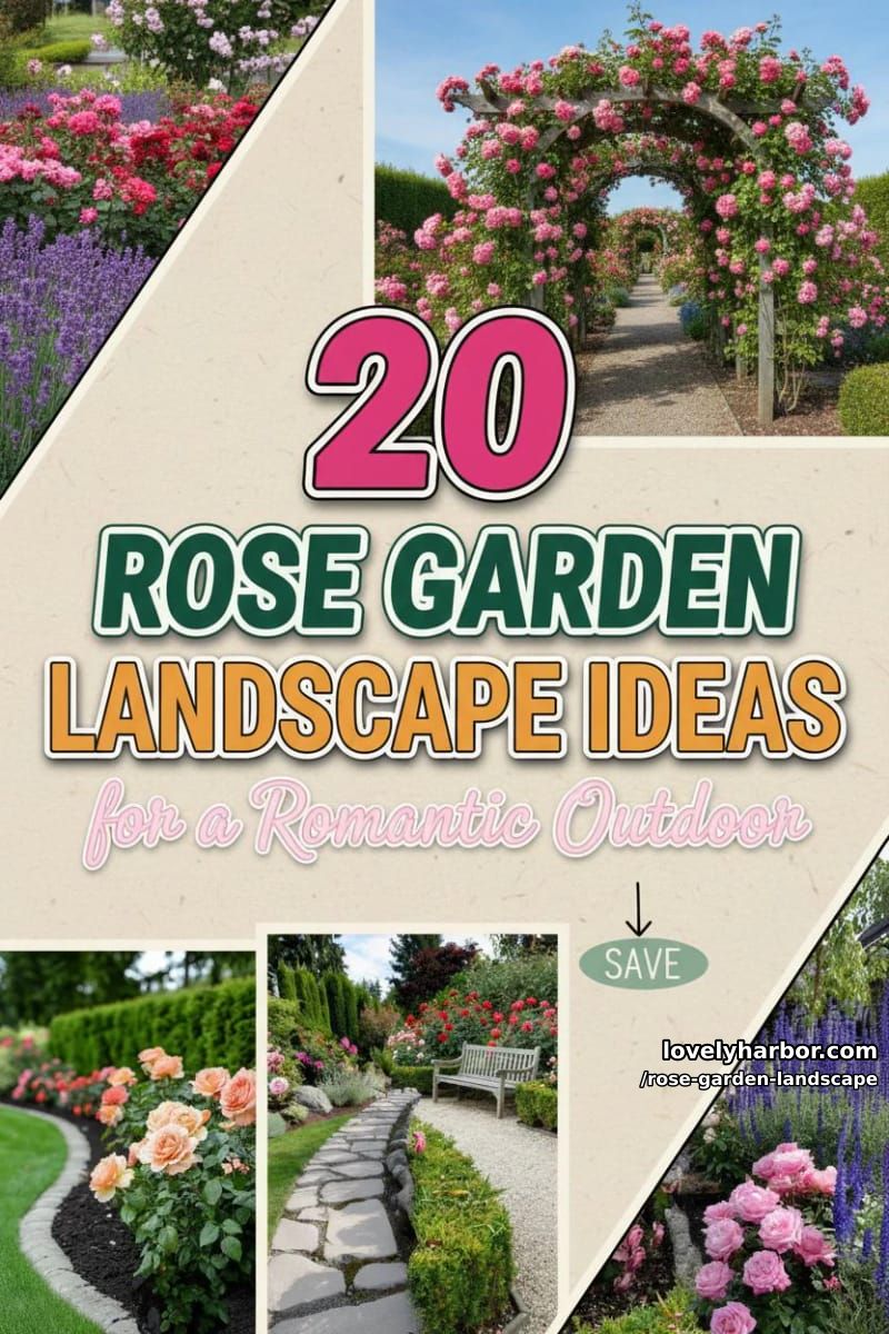 20 Rose Garden Landscape Ideas with Heavenly Charm 53 rose garden landscape - Collage 52