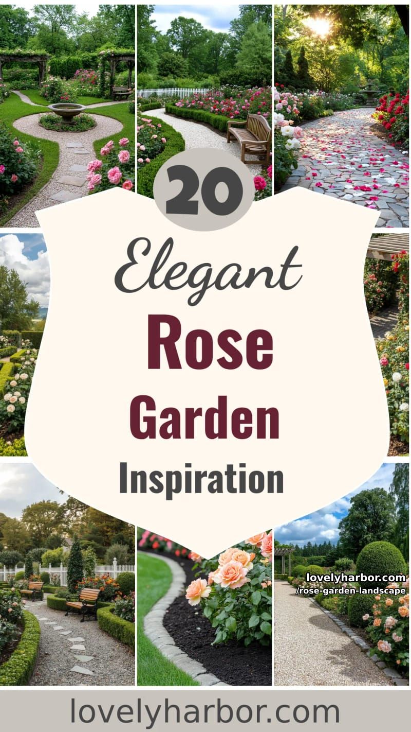 20 Rose Garden Landscape Ideas with Heavenly Charm 60 rose garden landscape - Collage 59