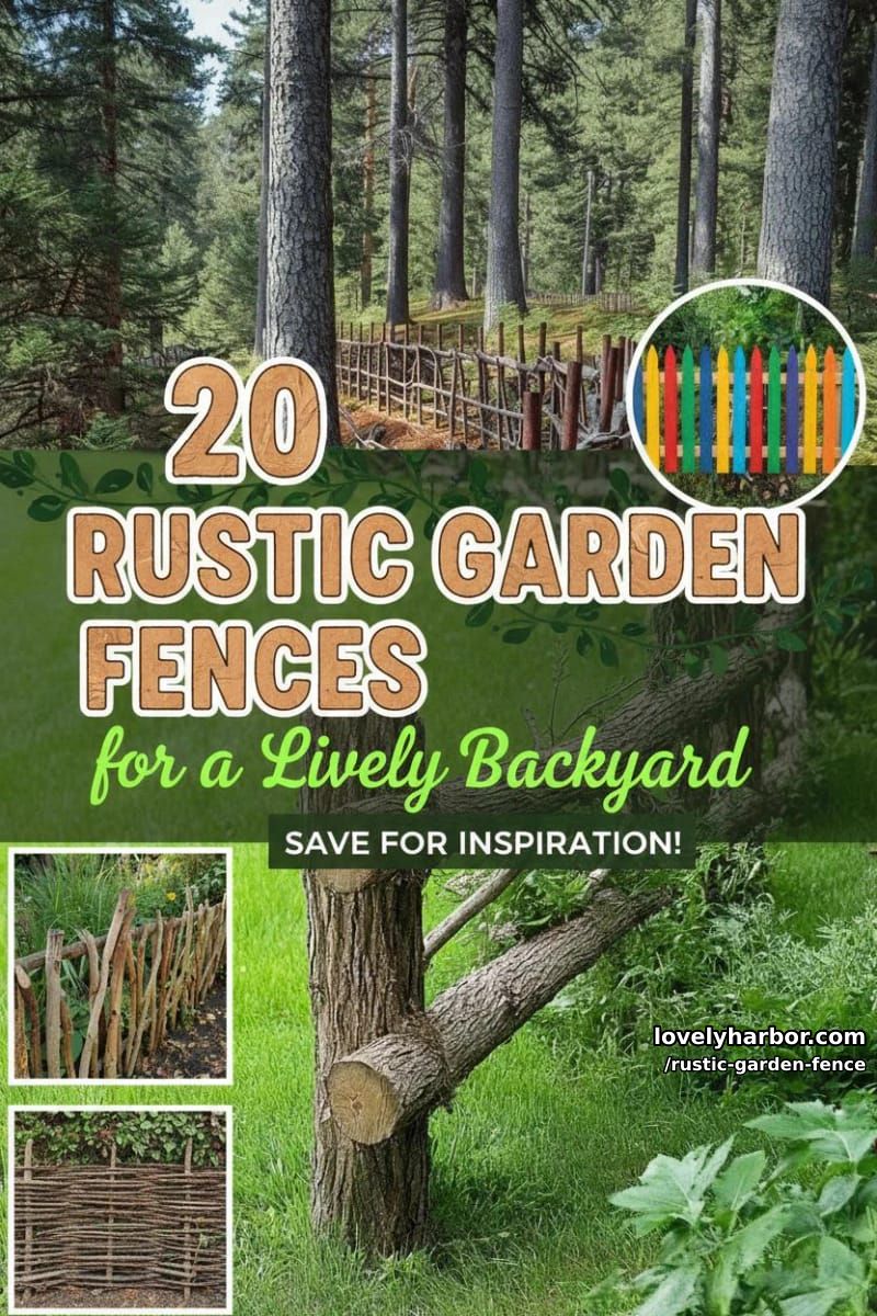 20 Rustic Garden Fence Designs to Liven Up Your Backyard 48 rustic garden fence - Collage 48