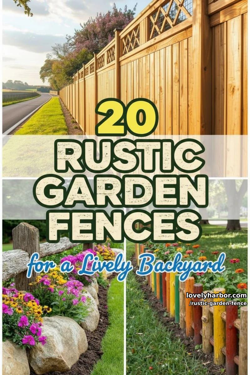 20 Rustic Garden Fence Designs to Liven Up Your Backyard 52 rustic garden fence - Collage 52