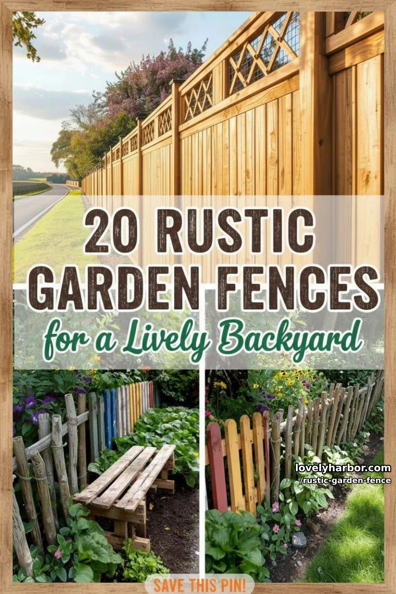 20 Rustic Garden Fence Designs to Liven Up Your Backyard 53 rustic garden fence - Collage 53