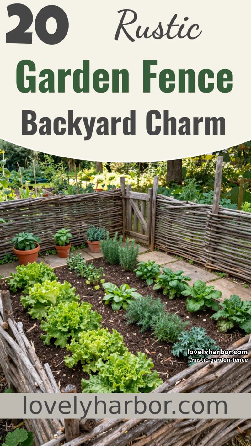 20 Rustic Garden Fence Designs to Liven Up Your Backyard 55 rustic garden fence - Collage 55