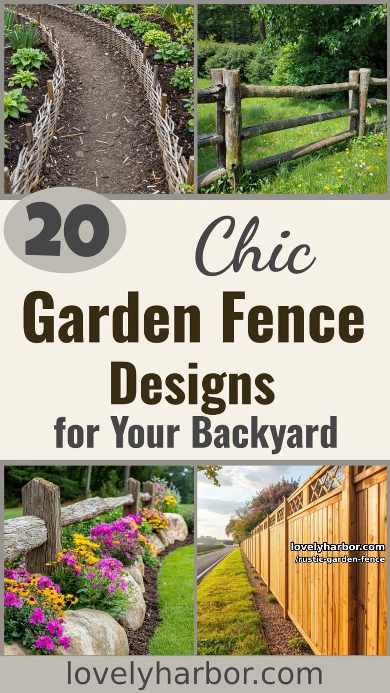 20 Rustic Garden Fence Designs to Liven Up Your Backyard 56 rustic garden fence - Collage 56