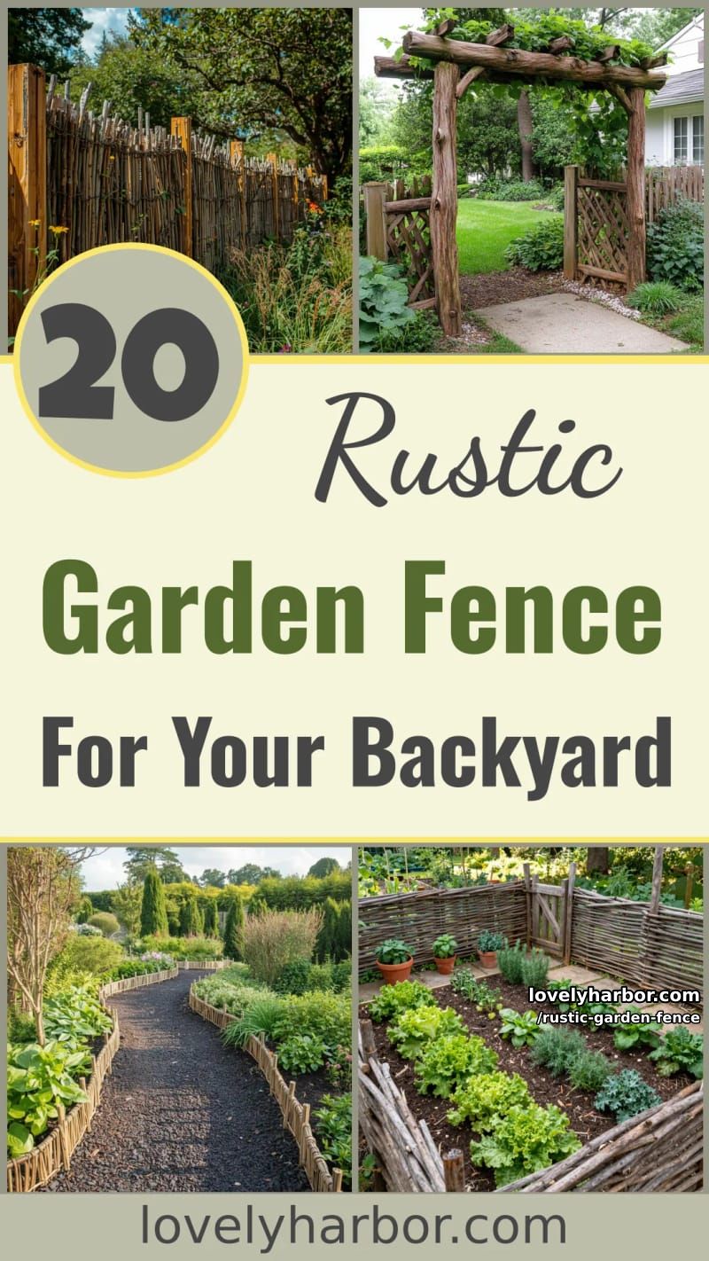 20 Rustic Garden Fence Designs to Liven Up Your Backyard 58 rustic garden fence - Collage 58