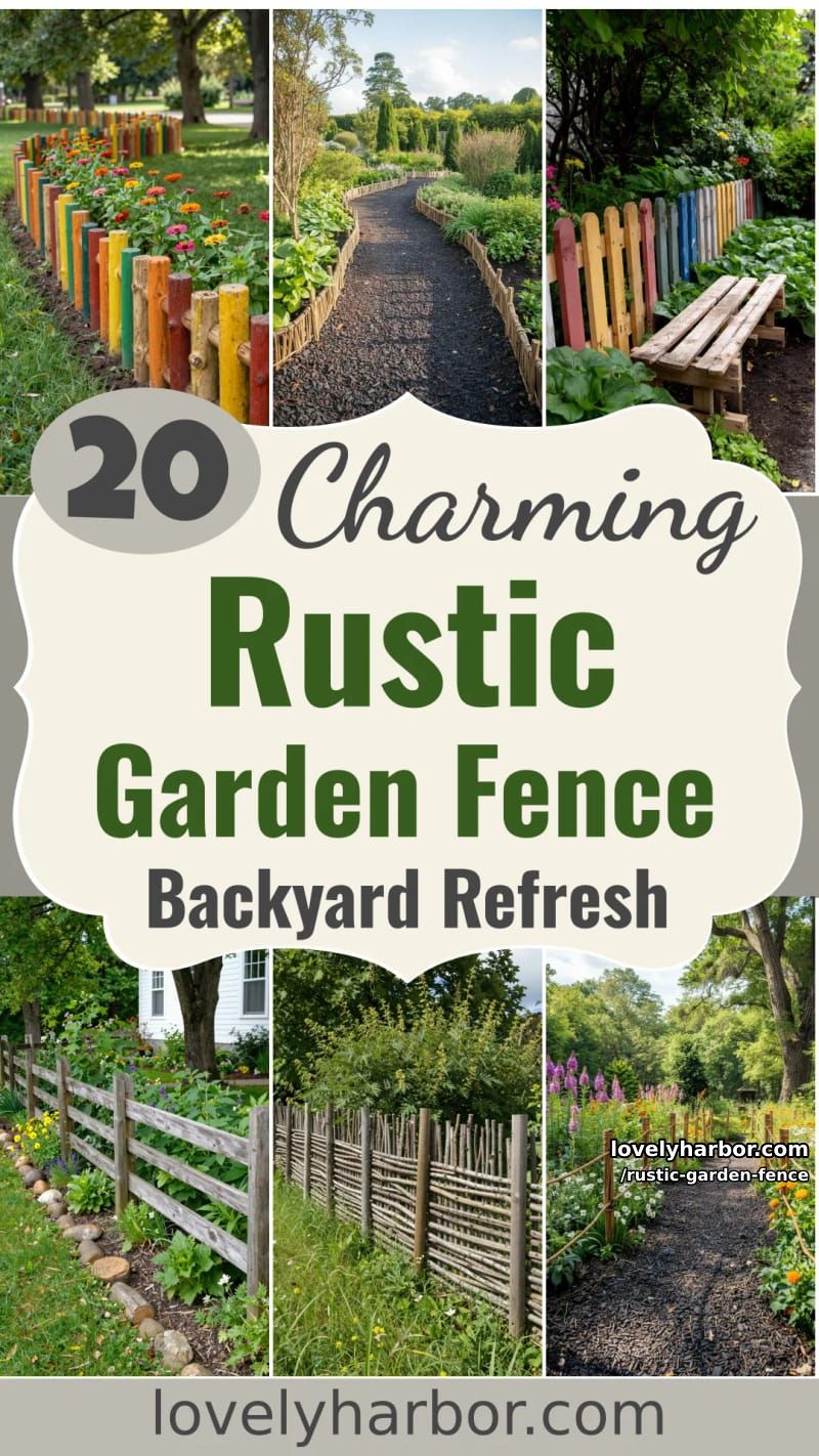 20 Rustic Garden Fence Designs to Liven Up Your Backyard 59 rustic garden fence - Collage 59