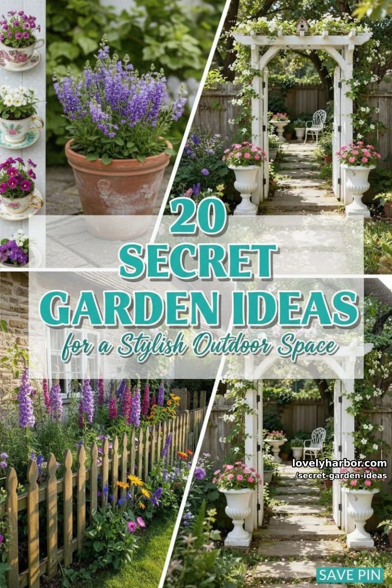20 Secret Garden Ideas for a Stylish Outdoor Space 48 secret garden ideas - Collage 47