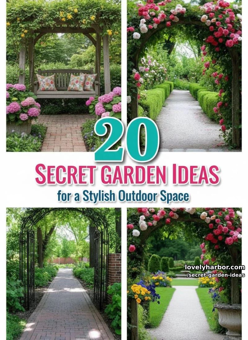 20 Secret Garden Ideas for a Stylish Outdoor Space 51 secret garden ideas - Collage 50