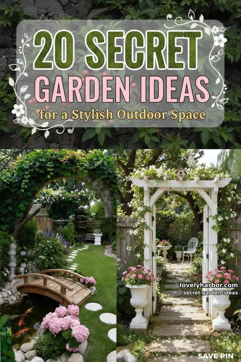 20 Secret Garden Ideas for a Stylish Outdoor Space 52 secret garden ideas - Collage 51