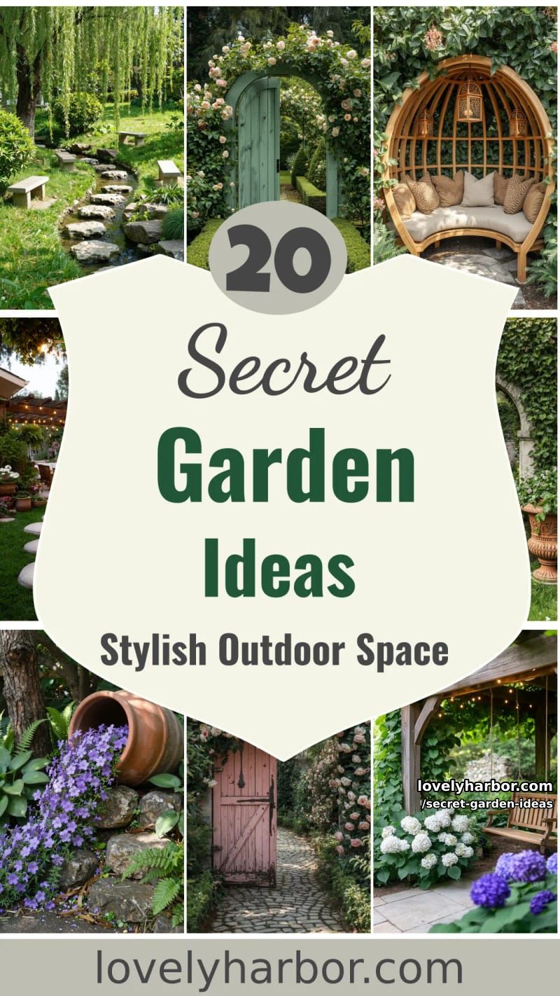 20 Secret Garden Ideas for a Stylish Outdoor Space 59 secret garden ideas - Collage 58