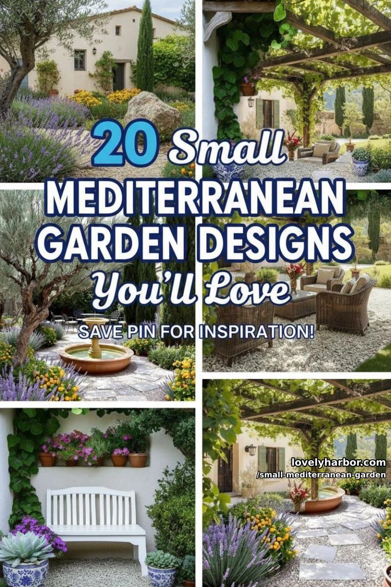 20 Small Mediterranean Design Ideas For You 51 small mediterranean garden - Collage 50
