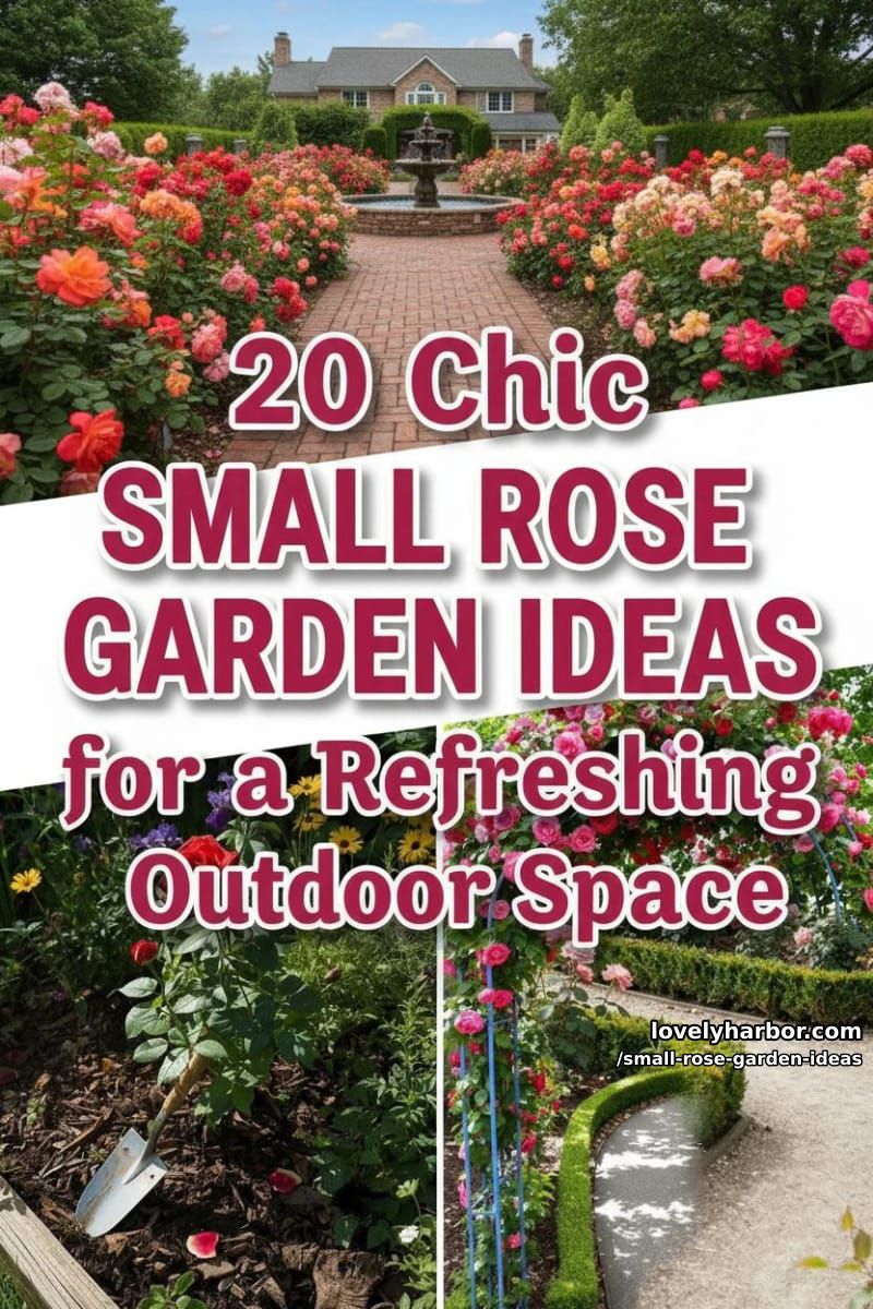20 Chic Small Rose Garden Ideas for a Refreshing Outdoor Space 56 small rose garden ideas - Collage 55