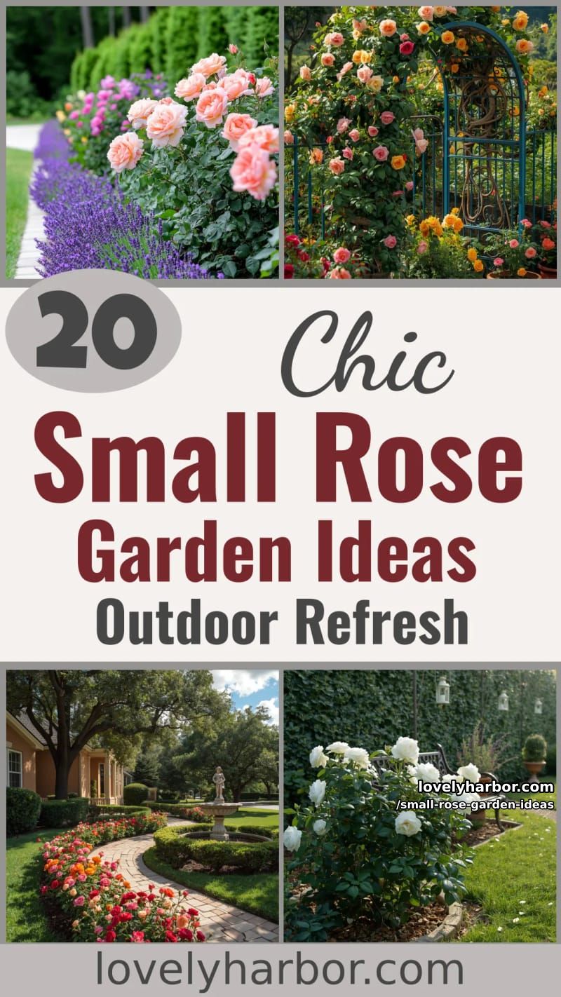 20 Chic Small Rose Garden Ideas for a Refreshing Outdoor Space 59 small rose garden ideas - Collage 58