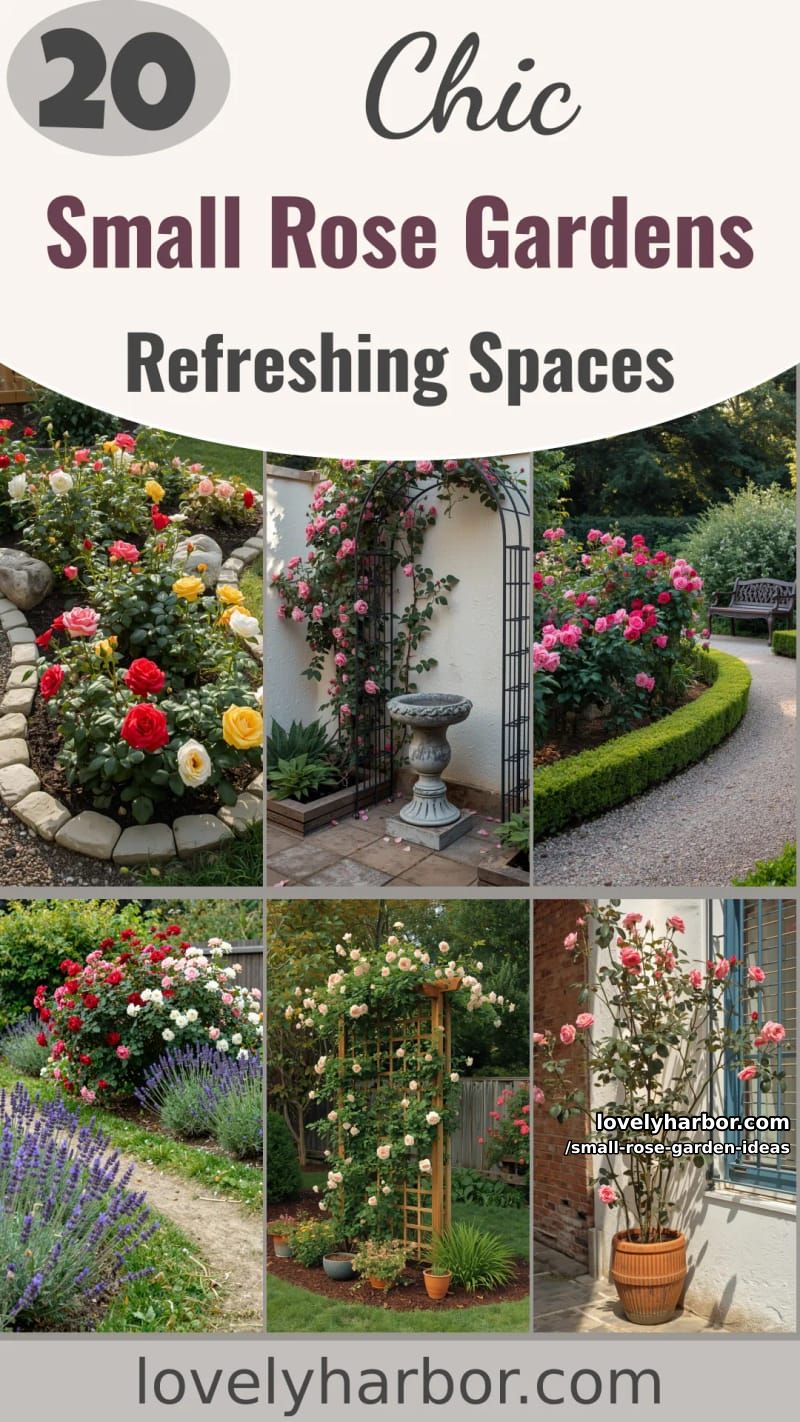 20 Chic Small Rose Garden Ideas for a Refreshing Outdoor Space 61 small rose garden ideas - Collage 60