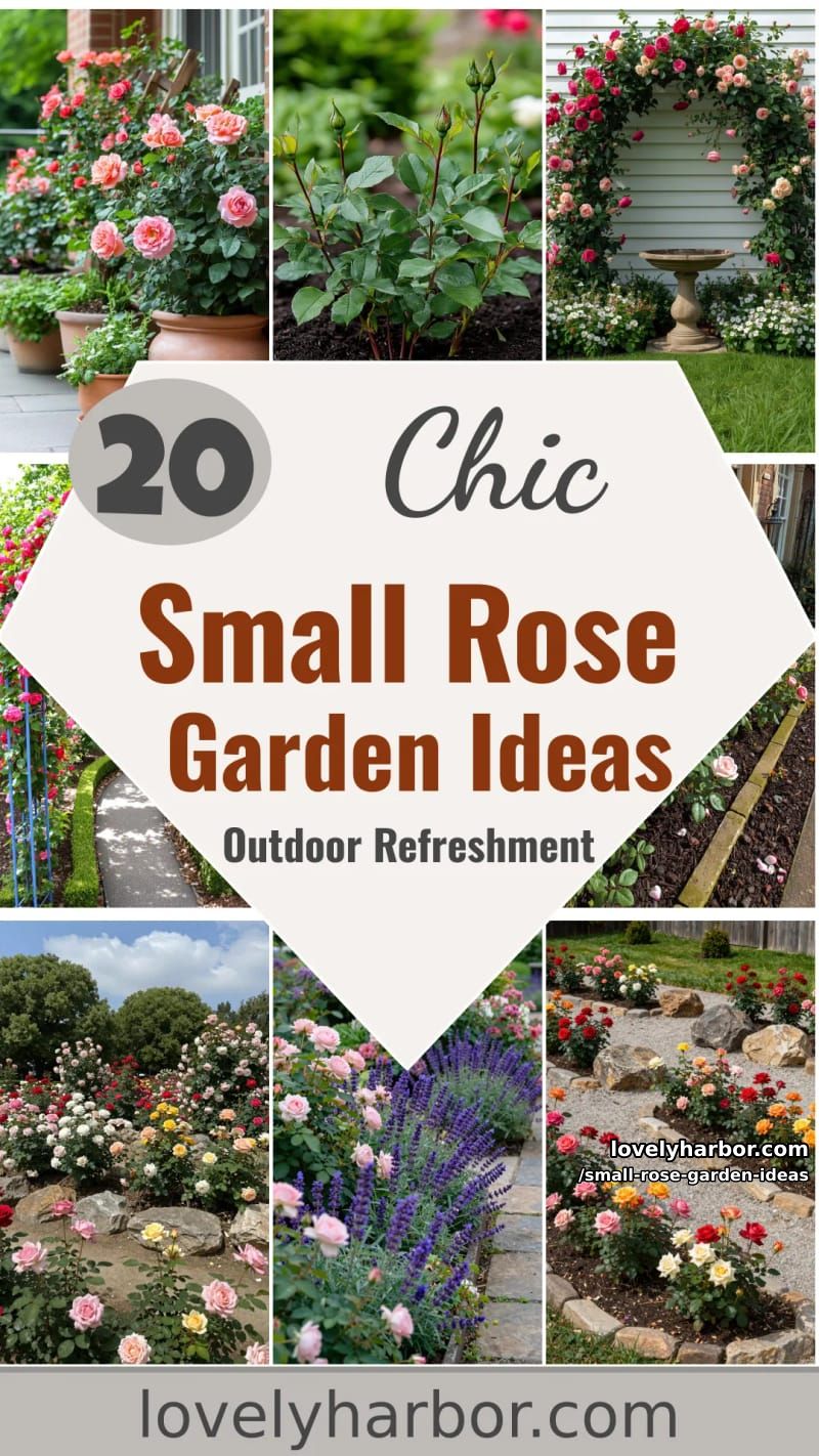 20 Chic Small Rose Garden Ideas for a Refreshing Outdoor Space 65 small rose garden ideas - Collage 64