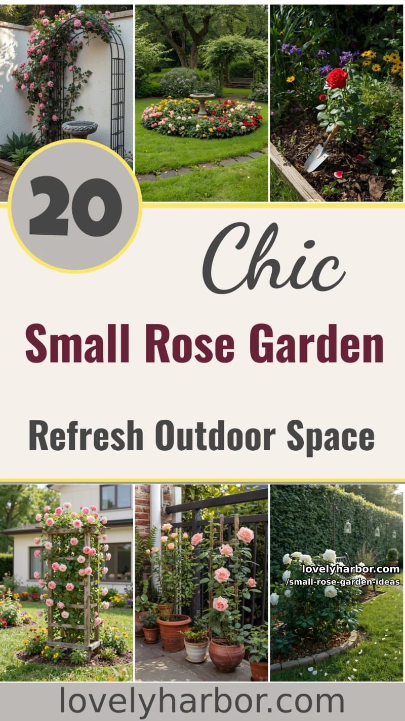 20 Chic Small Rose Garden Ideas for a Refreshing Outdoor Space 67 small rose garden ideas - Collage 66
