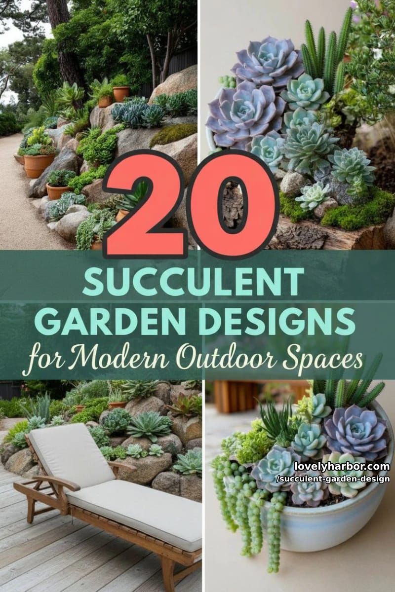 20 Succulent Garden Designs for Modern Outdoor Spaces 53 succulent garden design - Collage 52