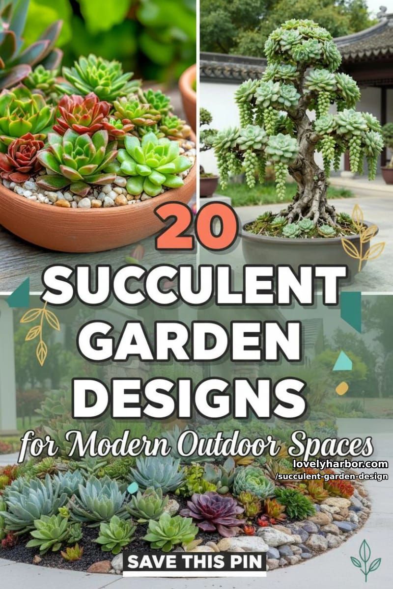 20 Succulent Garden Designs for Modern Outdoor Spaces 56 succulent garden design - Collage 55