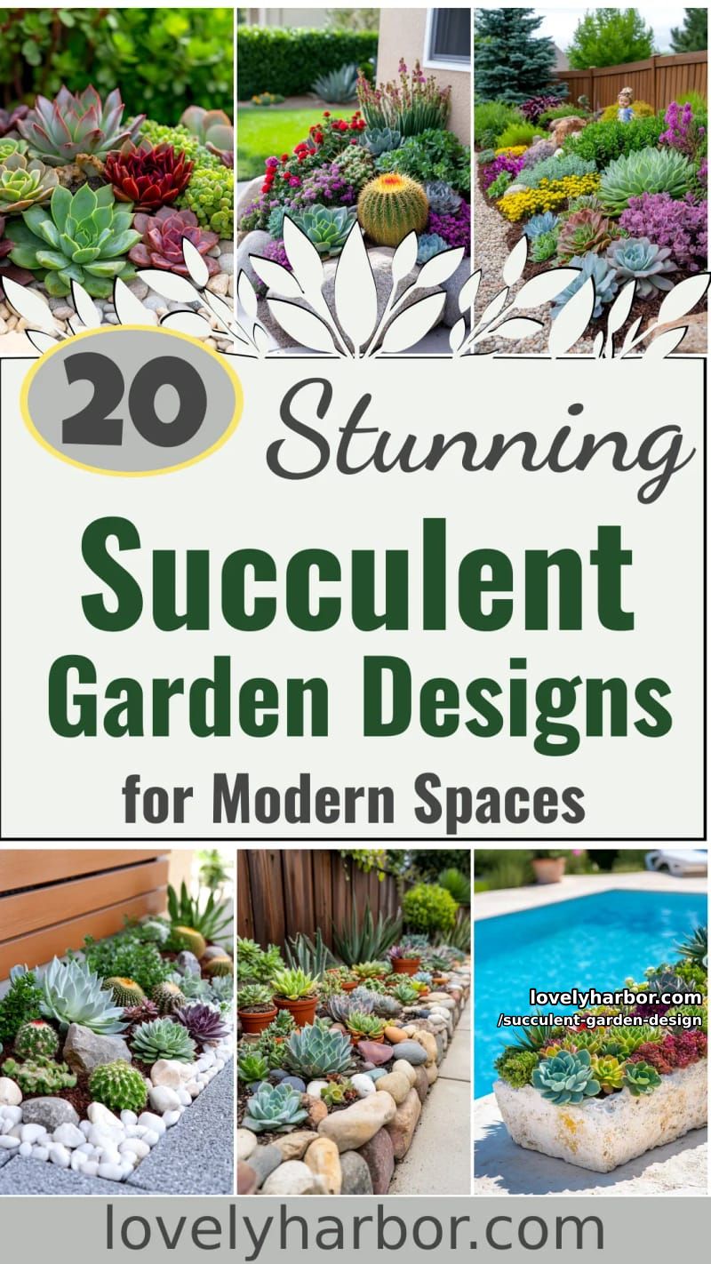 20 Succulent Garden Designs for Modern Outdoor Spaces 59 succulent garden design - Collage 58