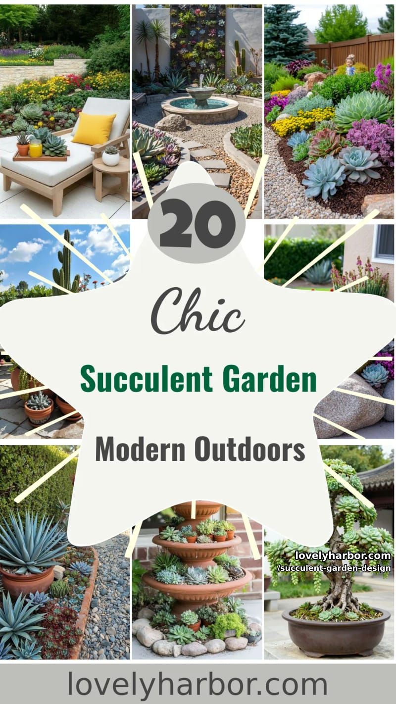 20 Succulent Garden Designs for Modern Outdoor Spaces 64 succulent garden design - Collage 63