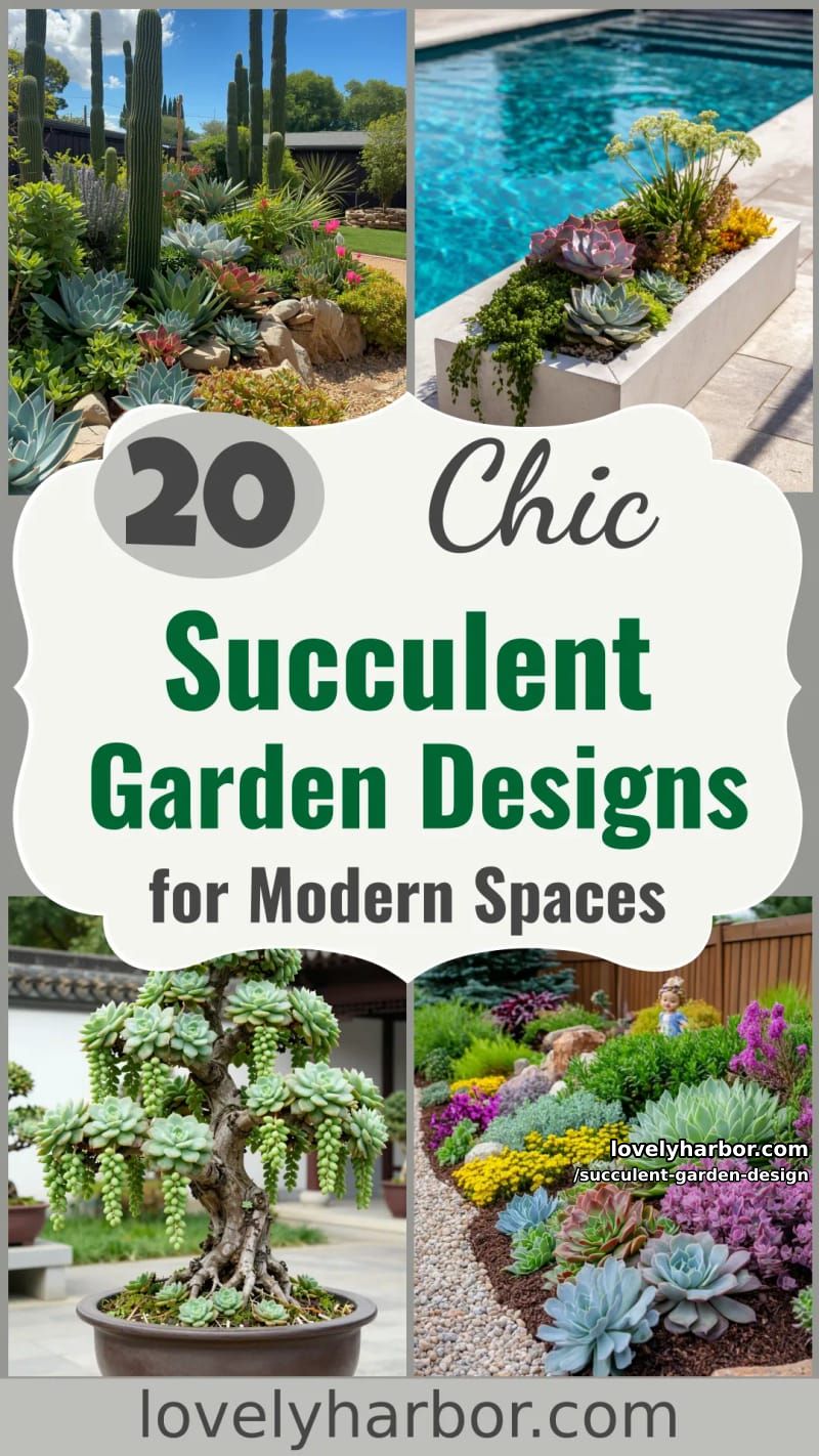 20 Succulent Garden Designs for Modern Outdoor Spaces 66 succulent garden design - Collage 65